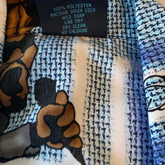 Seals 3XL Blue Hip Hop DJ Mic Night Button Down Short Sleeved Shirt - Picture 5 of 5